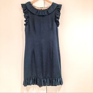 Blue silk Anthropologie dress